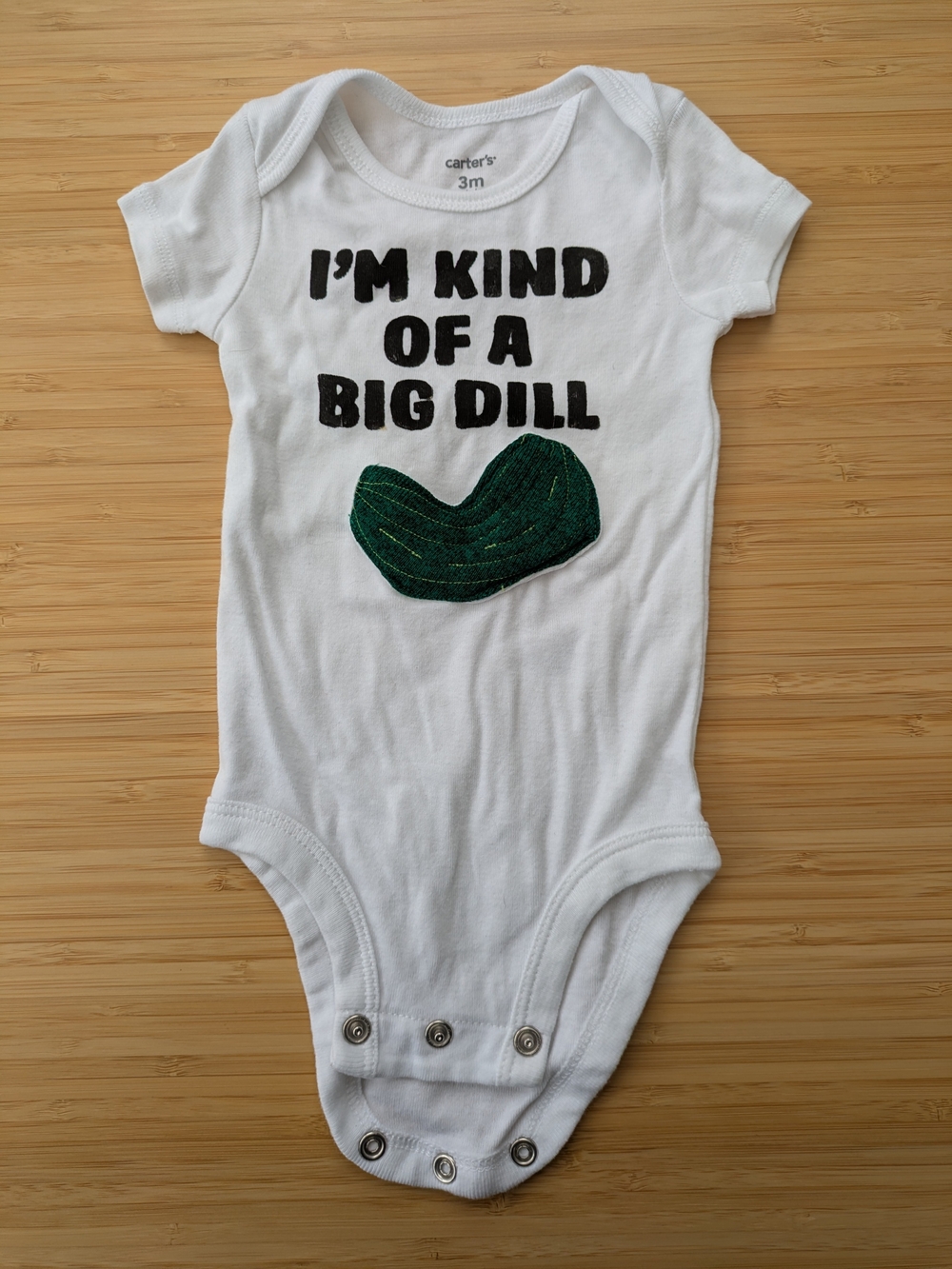 Various Sizes 'Big Dill' Onesie/Shirt with Green Pickle Applique